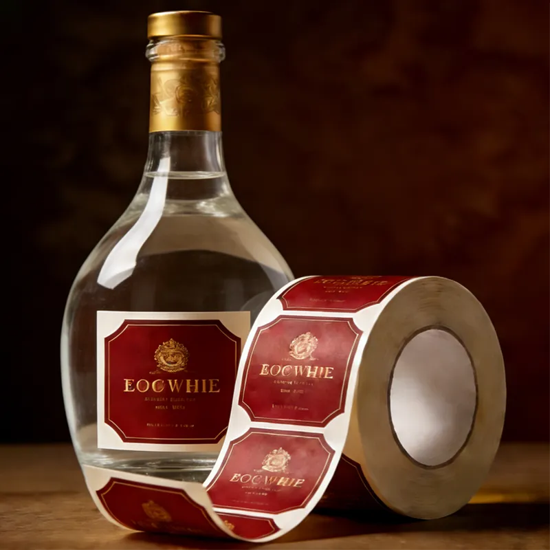 White Liquor Bottle Labels