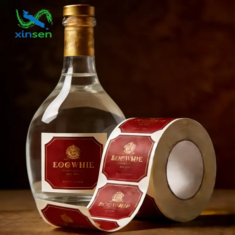 Witte drankflesetiketten